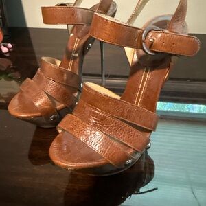 Casadei Brown Leather Heels